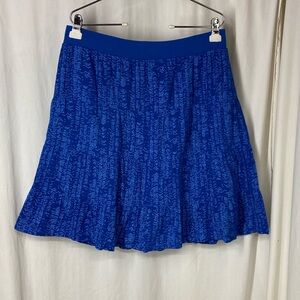 Fresh Produce XL Gauze Layered Flounce Skirt Royal Electric Blue Ruffle Hem